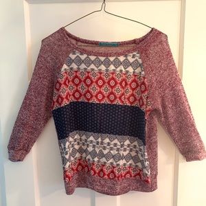 red patterned girls sweater